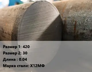 Поковка круглая 420х30 L=0.04 Сталь: Х12МФ
